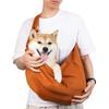 Marsupio Regolabile per Cani con Tasca Gancio di Sicurezza Borsa per Animali a Mani Libere Trasportino Traspirante per Animali Piccoli a Tracolla Portatile da Viaggio all'Aperto