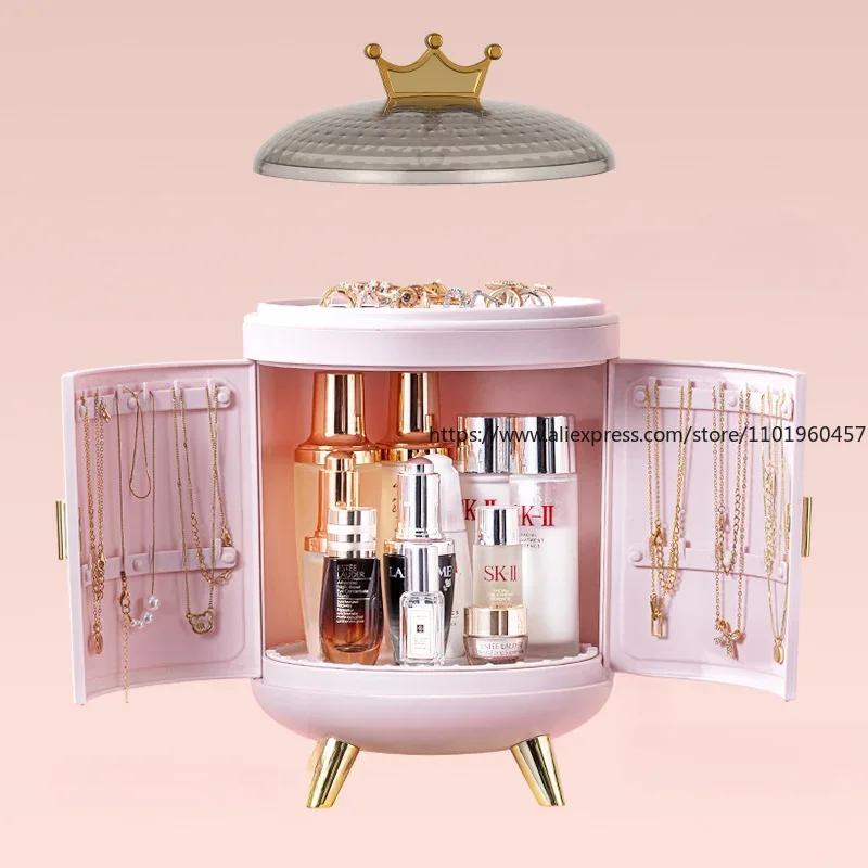 Krabička na make-up Držák péče o pleť Držák na šperky Organizér na kosmetiku Plastová nádoba do koupelny toaletní stolek Domů