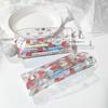 Strawberry cherry transparent pencil case, student universal life learning transparent stationery bag, pencil case