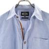 BEAMS Short Sleeve Oxford Shirt M Blue Purple Men's Used