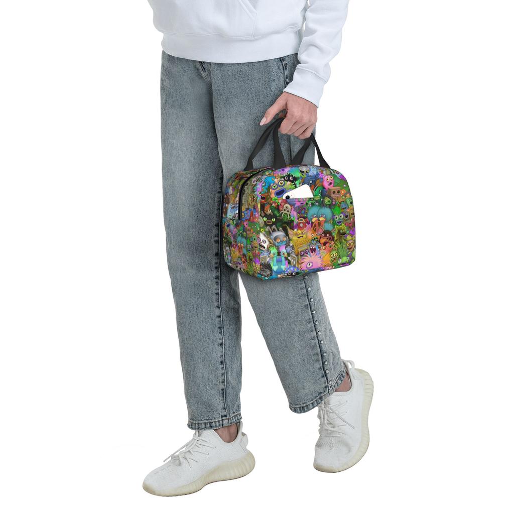My Singing Monsters Lunchtasche Herren Damen Kühl- und Warmhalte-Isolierbox für die Schule