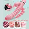 Dildo Vibrator Sexspielzeug - 3 In 1 G-Punkt Vibratoren 12 Vibrationsmodi für Frauen Zungenlecken Doppelstab Masturbation Klitorisvibrator