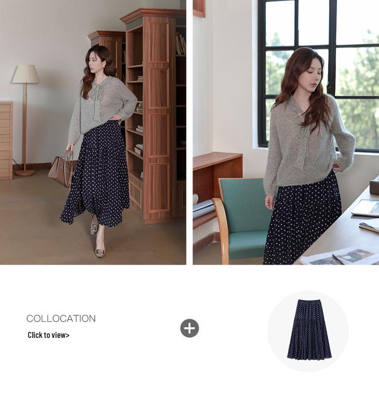 Silver Star Willow Catkins Mohair & Alpaca Ribbon Sweater Top for Women - Autumn/Winter Collection (30 Sticks)