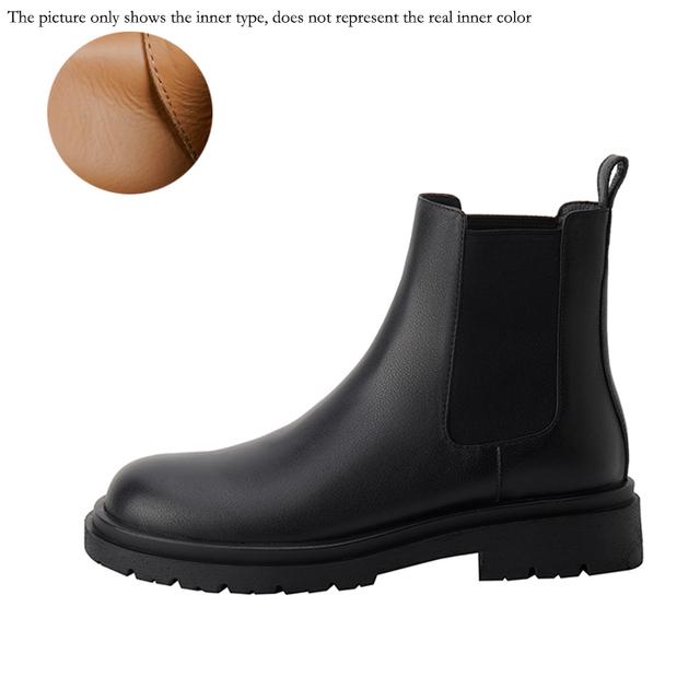 

Осенне-зимние женские ботинки с круглым носком, женская обувь на массивном каблуке, короткие сапоги, ботинки «челси», коричневые туфли на платформе в стиле ретро 40