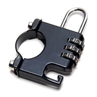 GoodsLand GD-NWDLOCK-BK Suport Cască, Motocicletă, Lacăt cu Cifru, Antifurt, Diametru 0,9 - 1,0 inci (22 - 26 mm), Anti furt