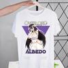 Overlord Anime Albedo T-shirts Voor Mannen O-Hals Korte Mouw Ainz Ooal Gown Momonga T-shirt Normaal Heren Hip-Hop T-shirt