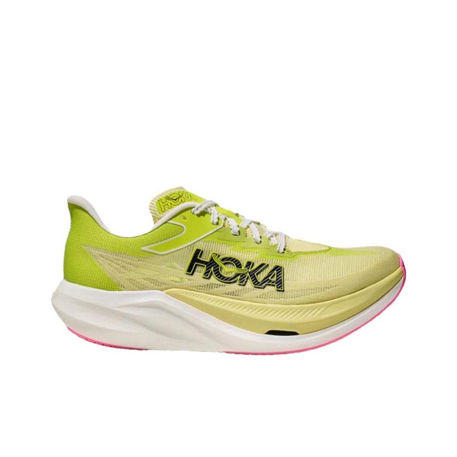 Hoka One One Rocket X 3 Comode Versatili Antiscivolo Traspiranti Scarpe da Corsa Basse Unisex Scarpe da Corsa Giallo 1168724-SNLG