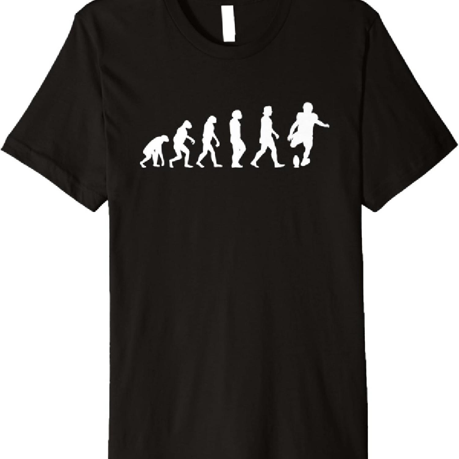 

Evolution of man to American Football Kicker Player. Premium T-Shirt XXXXXL чорний