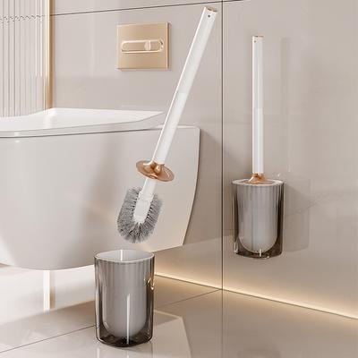 Household Toilet Brush with Holder Long Handled Wall Hanging Toilet Brush WC Cleaning Brush Bathroom Toilet Cleaning Tools