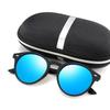 New Round Retro Inlaid Rice Nail Decorative Polarized Glasses Outdoor Travel Driving Sunscreen and Sunscreen Glasses