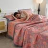 Class A Cotton Towel Blanket: 3-Layer Gauze, Yarn-Dyed Jacquard, 4-Seasons Bedspread, Air Conditioning Quilt, 3-Piece Set