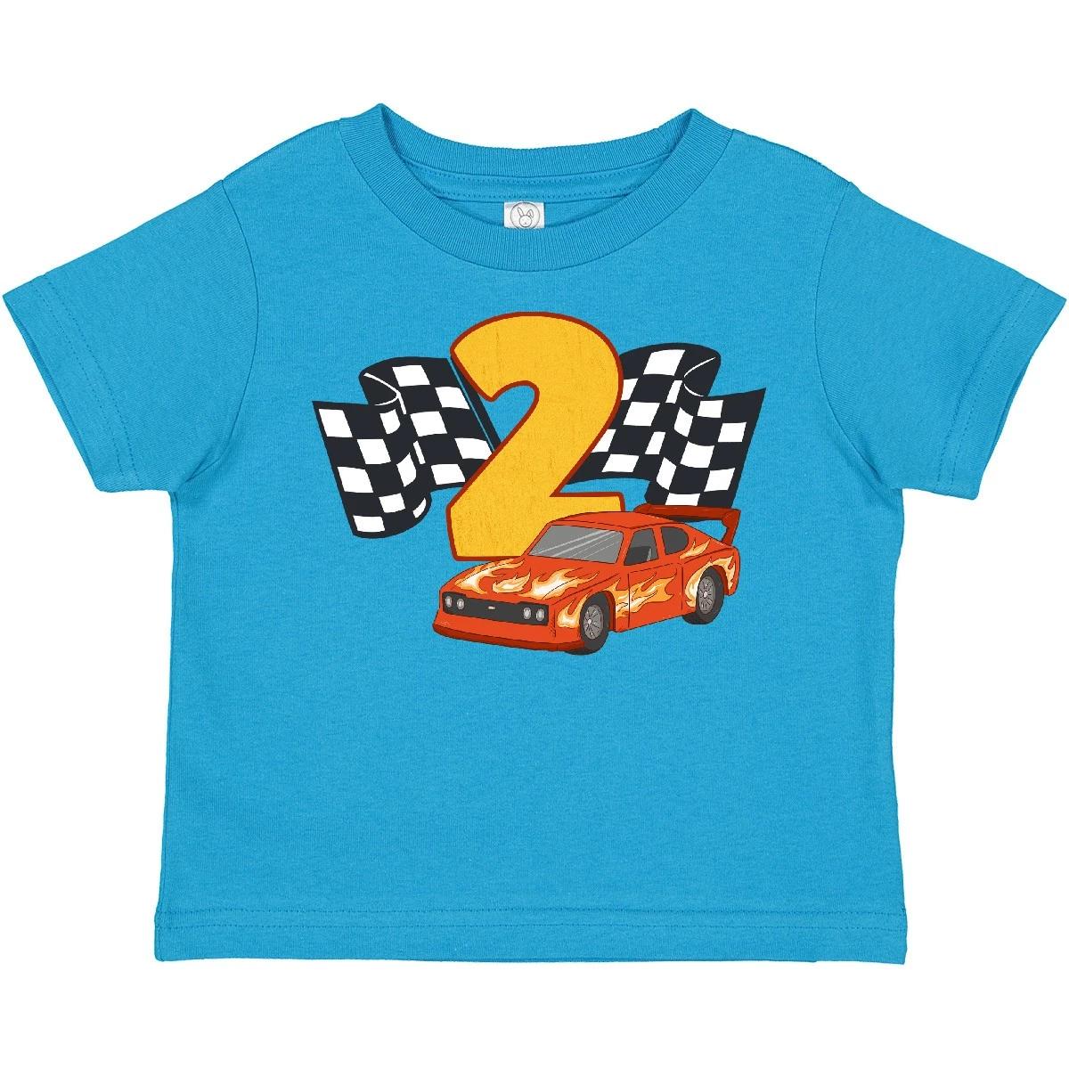 Inktastic Number Two Race Car Toddler T-Shirt 2nd Year Old Racer Lover Day Toy 120