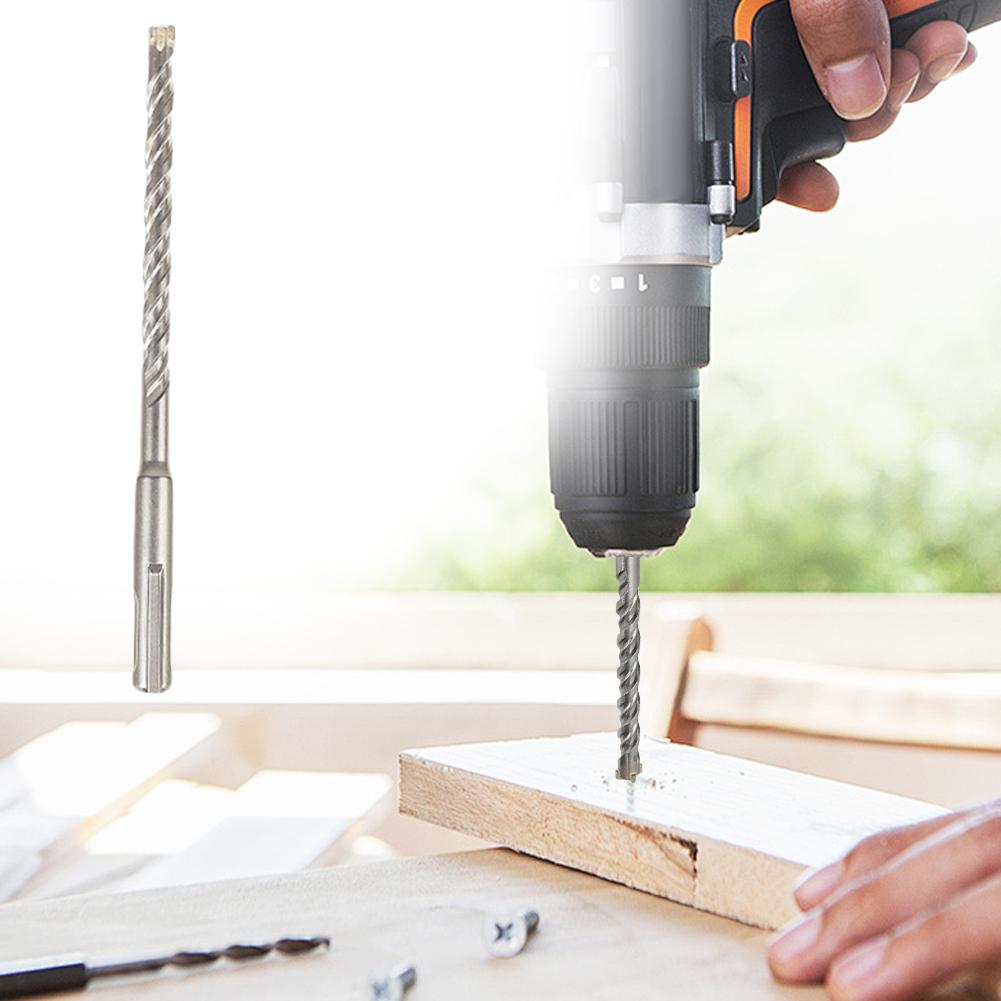 Concrete Drill Bit Kit Cross Concrete Drill Bit Plus Rotary Drill Bit Kit Suitable for Concrete Brick Cement Walls Stone
