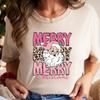 Merry Christmas Santa Shirt, Merry Santa Pink T-Shirt, Pink Santa Shirts, Merry Xmas Tee, Womens Christmas Shirt, Christmas Shirt Gifts