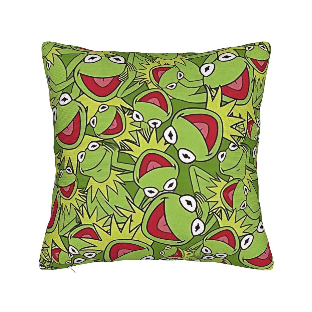 Kermit Square Pillow Case Polyester Decorative Pillow The Frog Meme Fashion Pillowcover Home Decor
