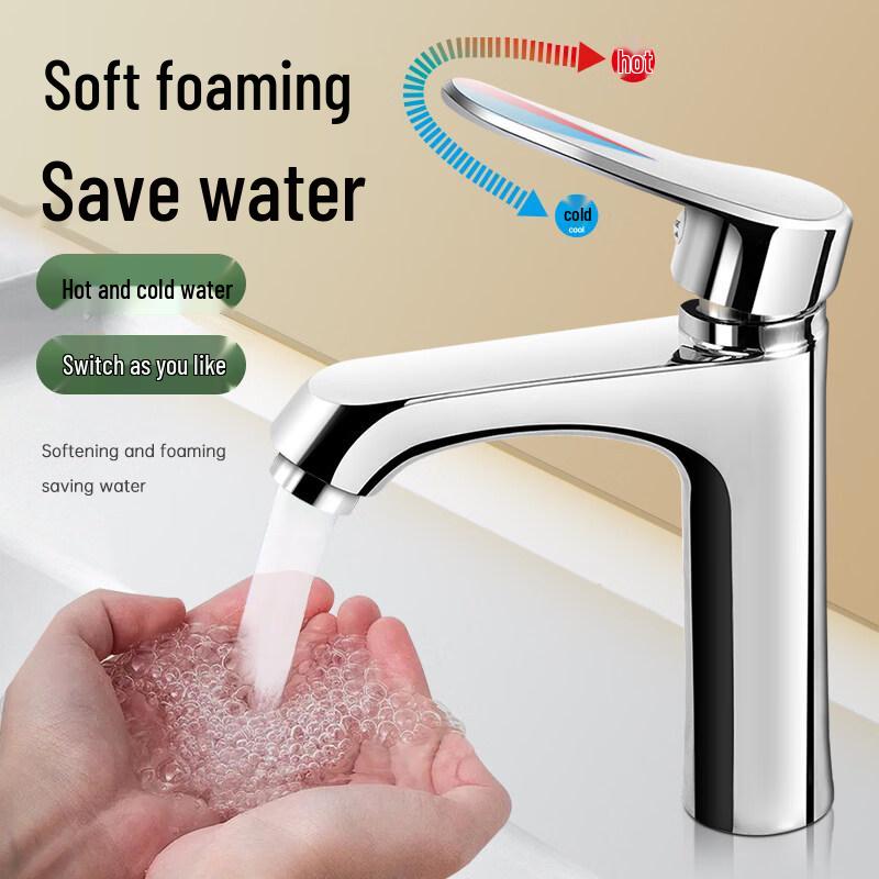 Luxury All-Copper Hot & Cold Washbasin Faucet