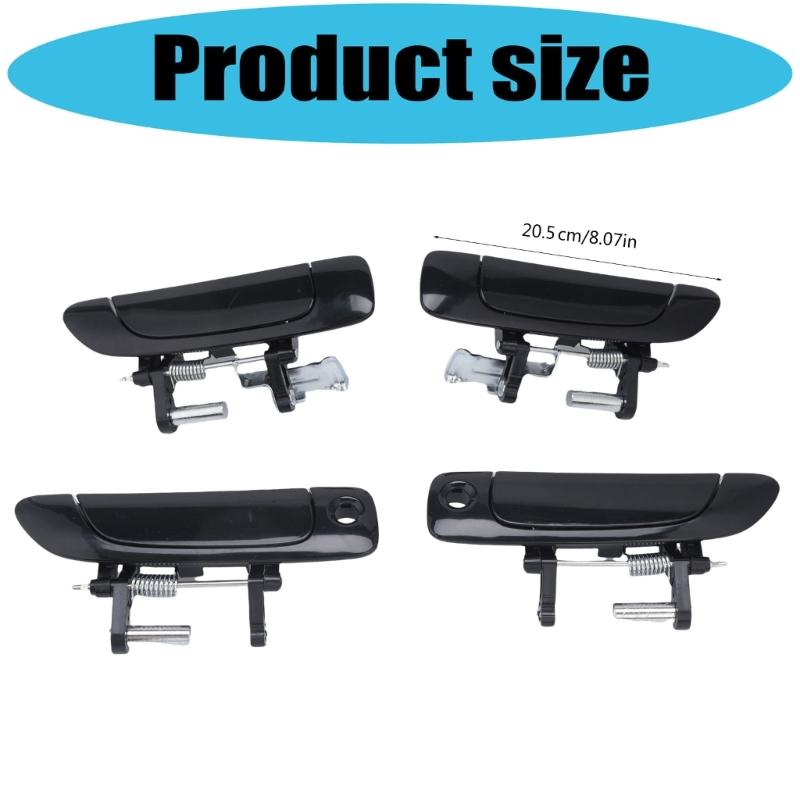 Vehicle Outside Door Handle Set, 4 Plastic and Metal Handles, Part 72640S5A013 for Exterior Door Repair Planning and Replacement Tasks