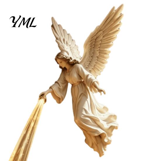 Moderne Pynt til Have Balkon Kunst Engel Bogreol Statue, PLA Dekorativ Figur med Lys, Kunst Pynt Hjem Kreativ Unik Hånd