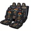 Happy Camper Life Car Seat Cover Compatible For Most Cars, Front & Rear Seat Protectors With Happy Camper Design, Heavy-Duty Cov