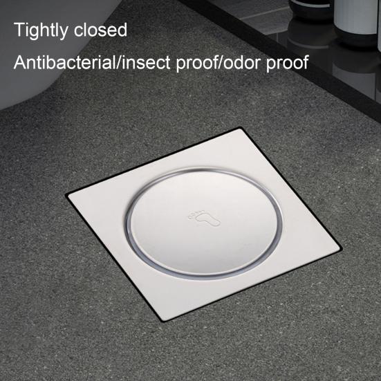 Stainless Steel Floor Drain Cover Precision Sealing Structure Blocks Odors Insects Foot-Pedal