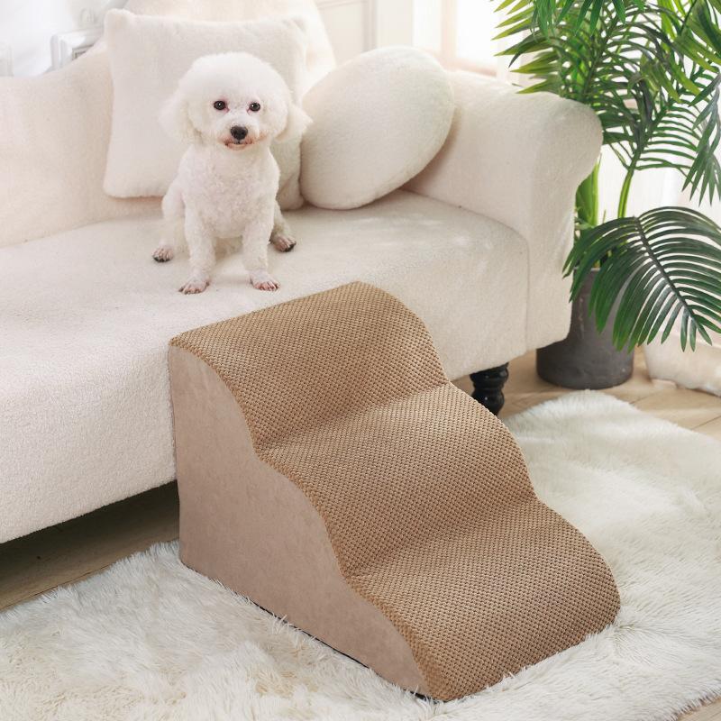 Scară pentru câini, scară pentru animale de companie, trepte din burete, scară pentru câini mici, ursuleț de pluș pe canapea, scară pentru pat