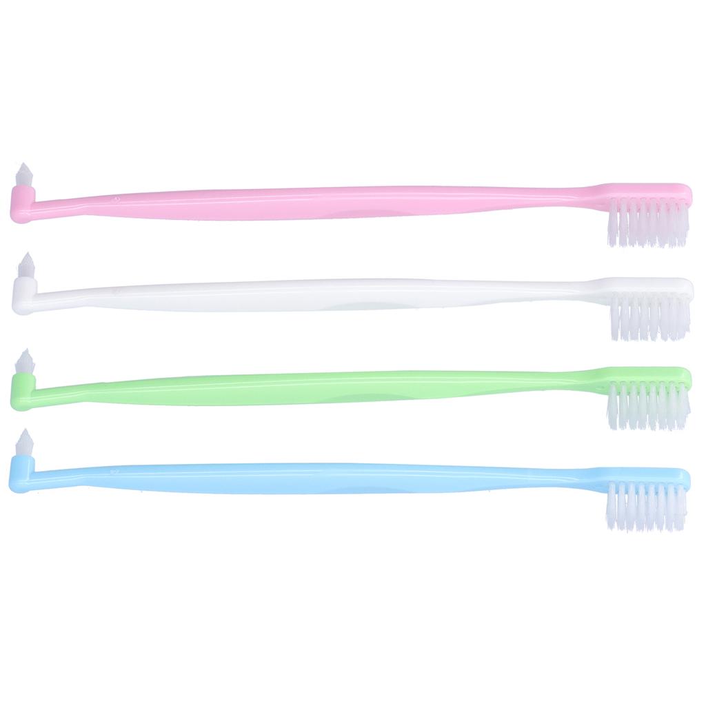 Lot de 4 brosses à dents orthodontiques à double extrémité pour le nettoyage des dents des appareils orthodontiques