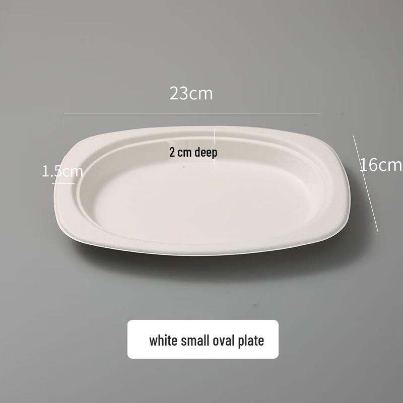ZISIZ Disposable Oval Paper Plates