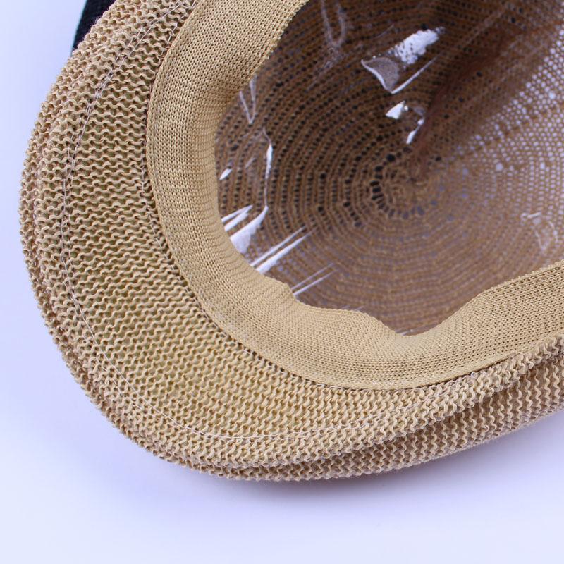 Ht2326 Summer Sun Caps Men Breathable Straw Hats For Men Casual Advanced Forwader Beret Caps Male Solid Flat Berets For Men