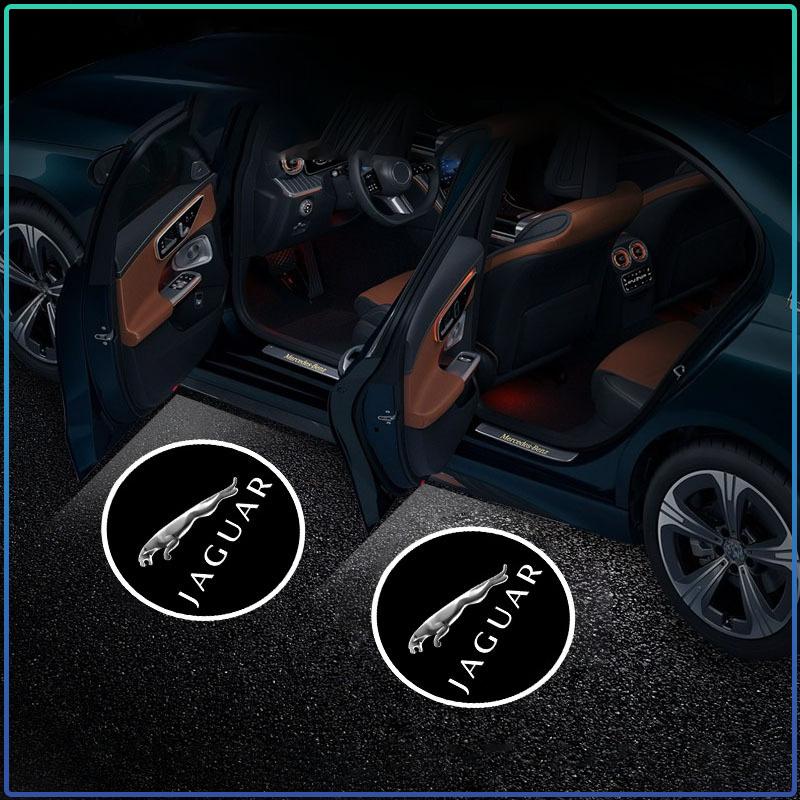 2 Peças de Luz Projetora de Sombra Fantasma para Porta de Carro LED Lâmpada de Logo de Boas-Vindas Automática Sem Fio Para Jaguar XF XE XJ F-Pace X-Type S-Type F-Type E-Pace I-PACE XK
