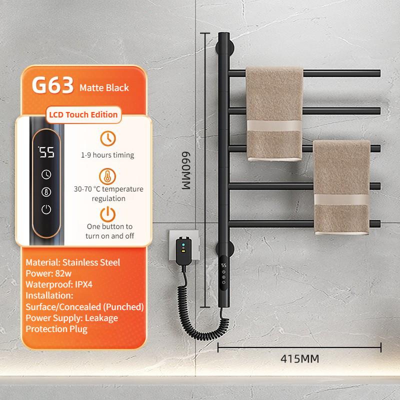 Intelligent Electric Towel Rack Bathroom Constant Temperature Electric Heating Towel Drying Rack Household Towel Storage Rack