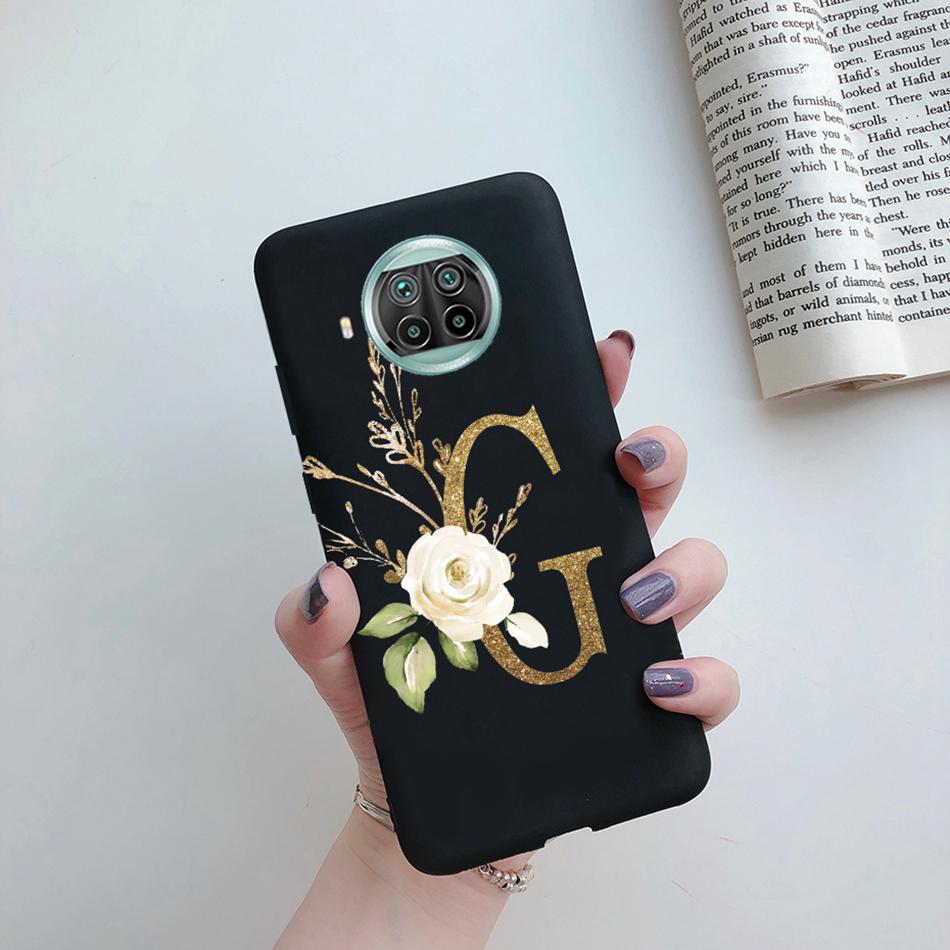 For Xiaomi Mi 10T Lite 5G Back Cover Flower Alphabet Letter Candy Soft Phone Case For Xiomi Mi10t Lite Mi 10 T Lite 10tlite Case