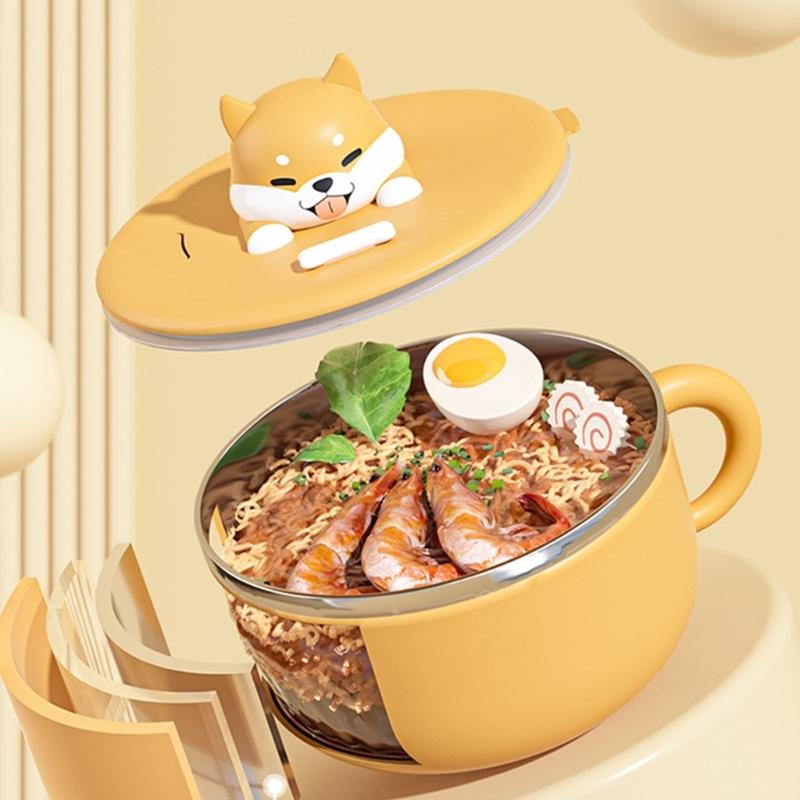 Durable 304 Nonrust Steel Lunch Box 1200ml Oversized Capacity Heat Resistant Noodles Pot With Air Vent Perfect For Campus Dining Office Meals