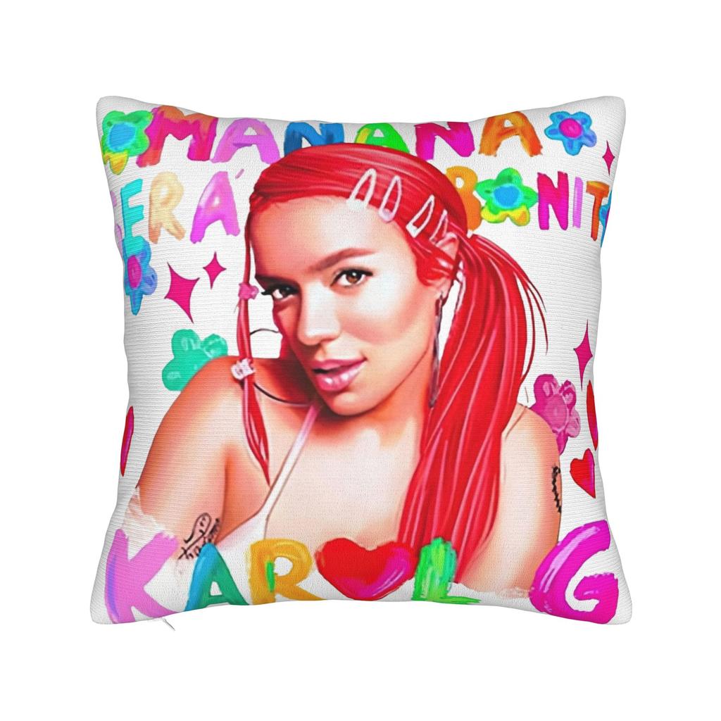 Manana Sera Bonito Sirenit Karol G Pillowcase Soft Fabric Cushion Cover Decorative Throw Pillow Case Cover Sofa 45X45