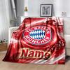 Bayern Munich Fan Gear Personalized Text Blanket Gift Customizable Blanket Warmthful Decor Throw For Office Picnics Chair Bedding All-Season Use