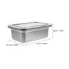 HOLIDYOYO Ice Cream Container with Lid, 51 Oz, Stainless Steel, for Homemade Ice Cream Storage, Freezer Safe, Kitchen Food Storage Box
