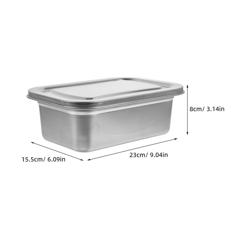 HOLIDYOYO Ice Cream Container with Lid, 51 Oz, Stainless Steel, for Homemade Ice Cream Storage, Freezer Safe, Kitchen Food Storage Box