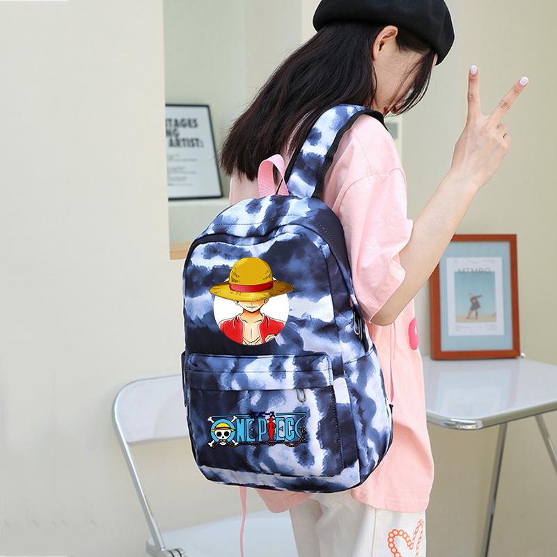 3Pcs/set Anime One Piece Backpack for Girls Boys Back To Schoolbag with Lunch Bag Student Bookbag Men Women Travel Bag Mochil