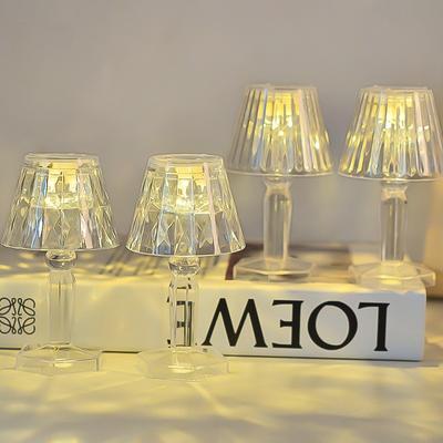New Diamond Night Light Creative Decorative Ornament Lamp Atmosphere Projection Refraction Bedroom Bedside Table Lamp