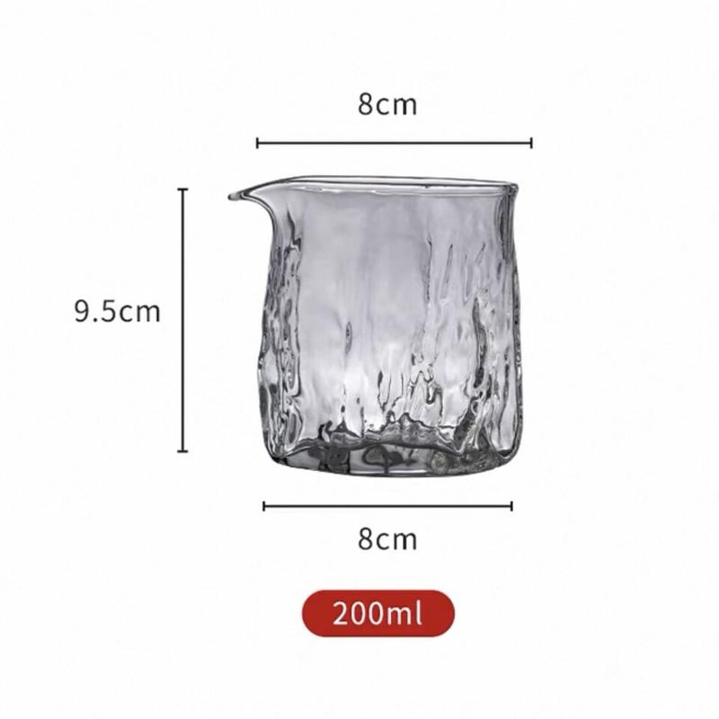 150ml Handmade Hexagonal Hammer Pattern Thickened Glass Fair Cup Tea Dispenser Heat resistant Chahai Tea Cup Kung Fu Tea Set 150ml чистый