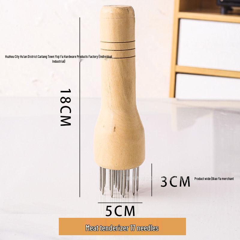 Stainless Steel Meat Tenderizer Tool - Piercing Hammer for Steak, Pork, and Pork Belly