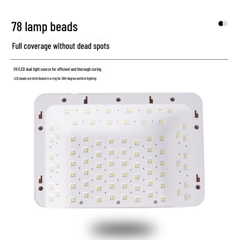 Portable Cross-Border Nail Lamp with UV/LED Dual Light for Quick-Dry, Wearable, Special Nail Phototherapy