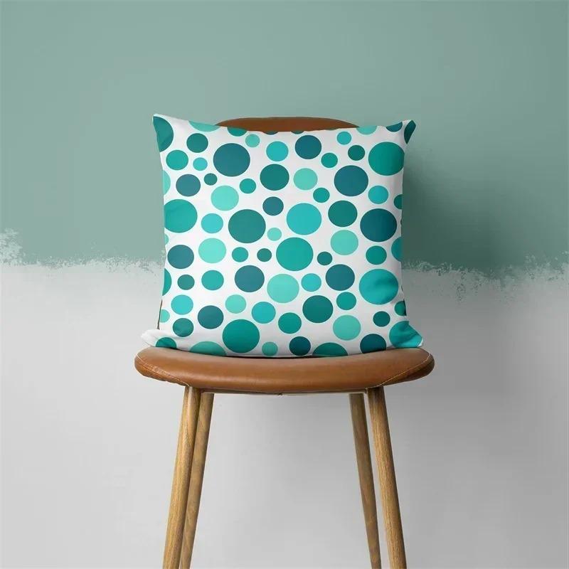 Decor Acasă Huse de Pernă cu Model Geometric și Floral Turcoaz Husa Pernă Model Potrivită pentru Canapea Dormitor Mașină Husa Pernă