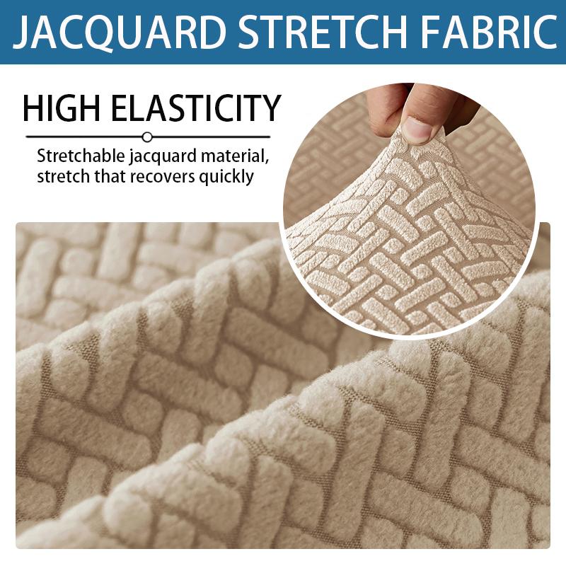 Jacquard Sofa Cover Solid Elastic Sofa Cushion Cover Living Room Washable Spandex Sofa Seat Slipcover Chaise Lounge Home Pets