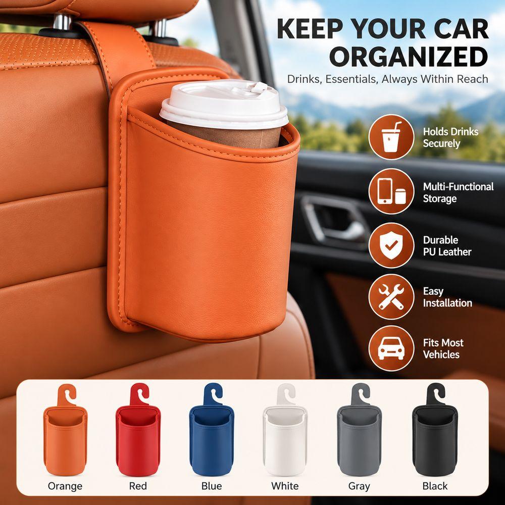 Hanging Car Seat Back Beverage Racks Stable Auto Seat Back Organizer Car Interior Accessories