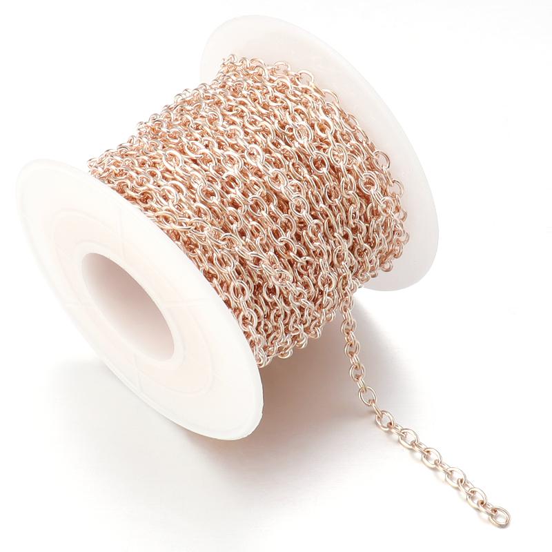 5-10 Yards/Roll High Quality Necklace Chain Bulk Cross Chains For Jewelry Making Findings DIY Necklace Bracelet Chain Materials