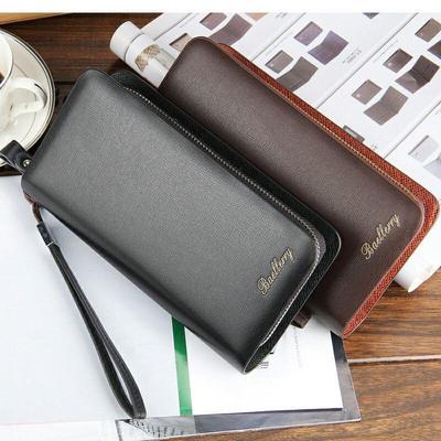 New Business Casual Long Wallet Men's Clutch Double Zipper Clutch
