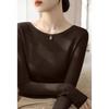 La Chapelle Women's Solid Long Sleeve Knit T-Shirt