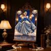 Disney Pearl Painting Cinderella Crystal Castle Dance Dress Creative Art Exquisite Landscape Sparkling PaintingCraftHomeWallDecorationDIYHandmadeGift