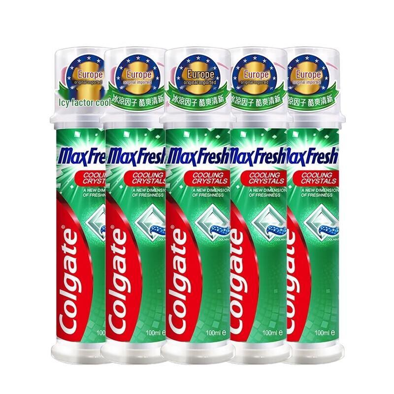 Colgate Upright Pump Toothpaste, Cool & Refreshing (5 x 100ml)