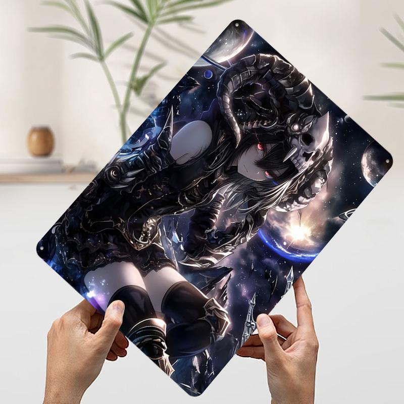 

Dark Anime Girl in Space Poster Customized Wall Art Vintage Metal Signs Retro Tin Plaque for Man Cave Decoration Garage Decor 20x30cm（7.8x11.8inch）